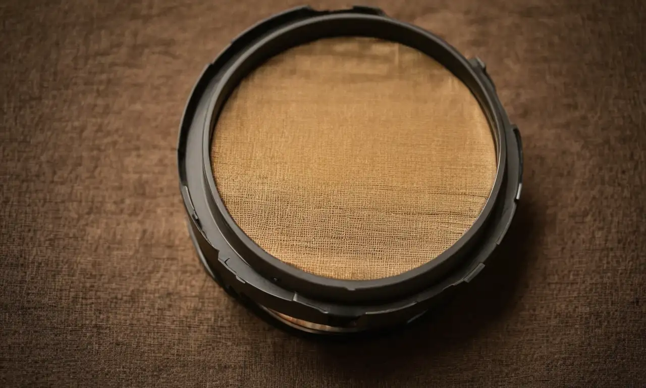 Un filtro de Aeropress con luz sutil desde arriba