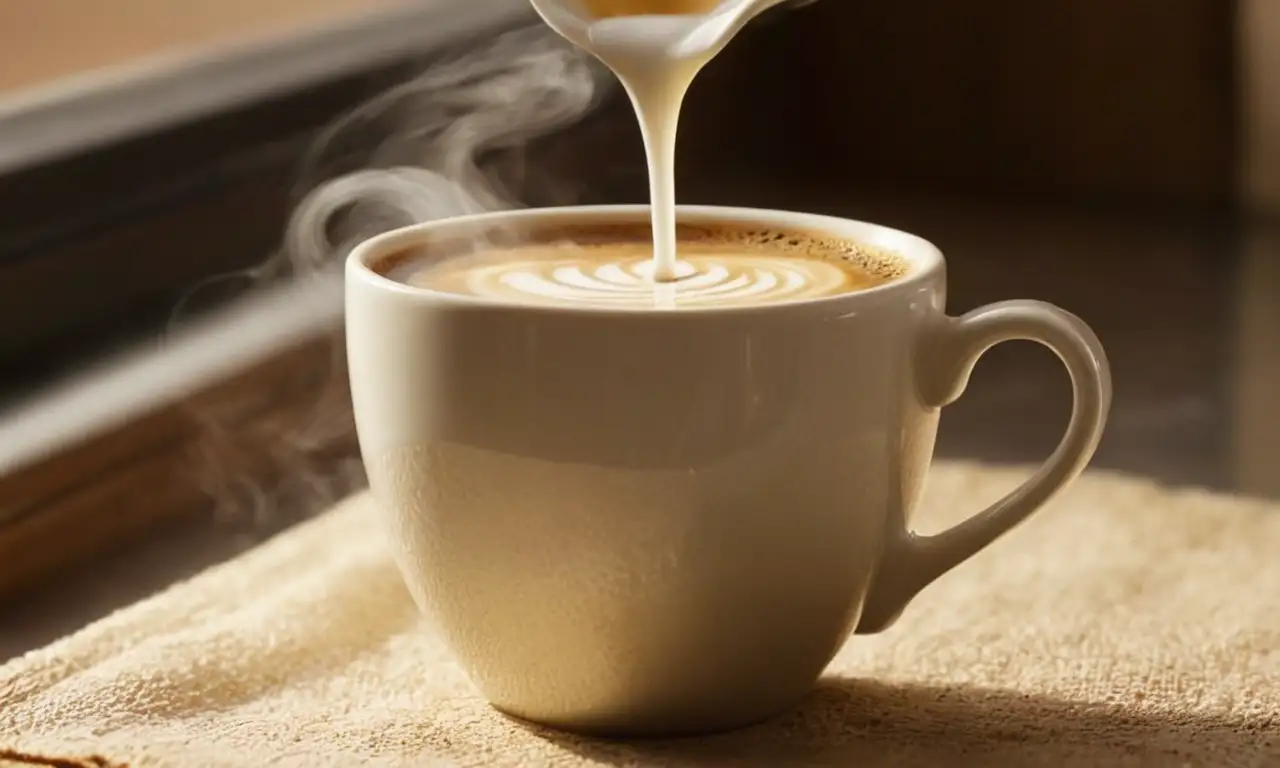 Una taza de café expreso oscuro, realista y bellamente iluminada