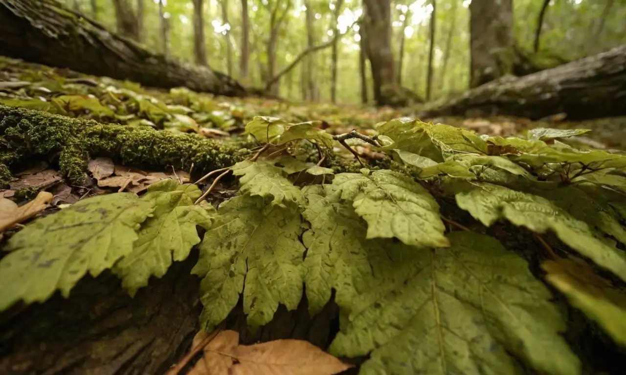Viejos cafetos sombreados en un bosque húmedo
