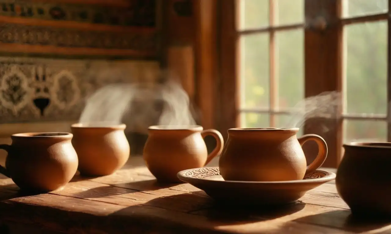 Una acogedora cocina donde se disfruta un café caliente