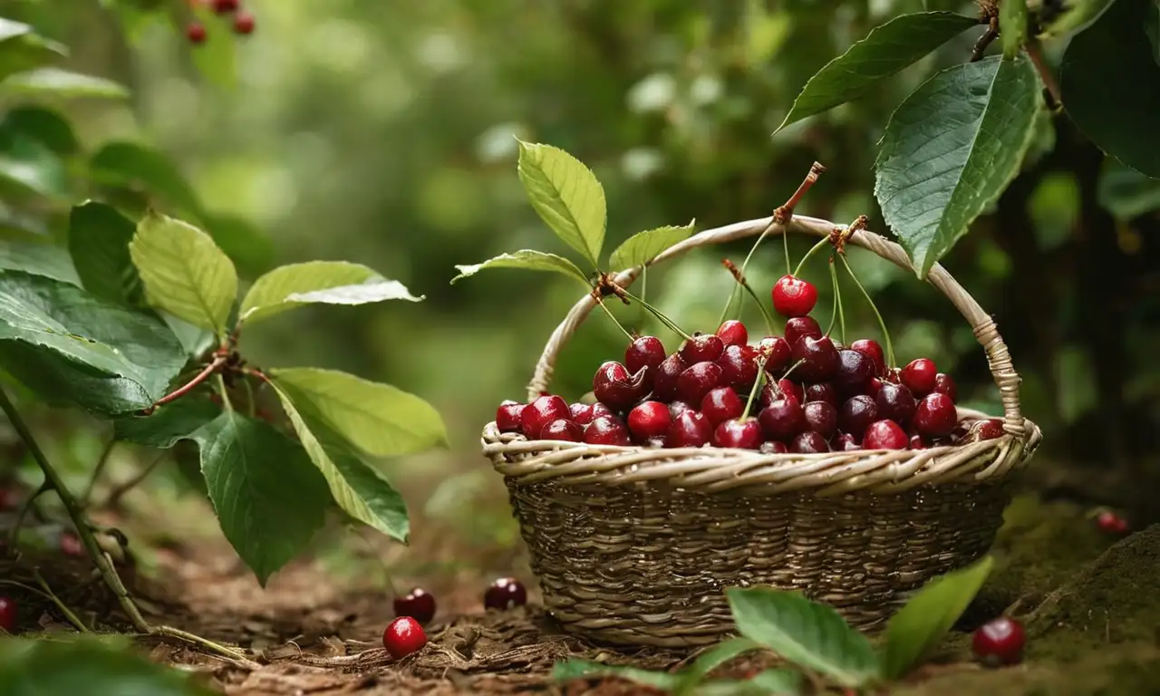 Manos curtidas cosechan cerezas de café en una plantación vibrante