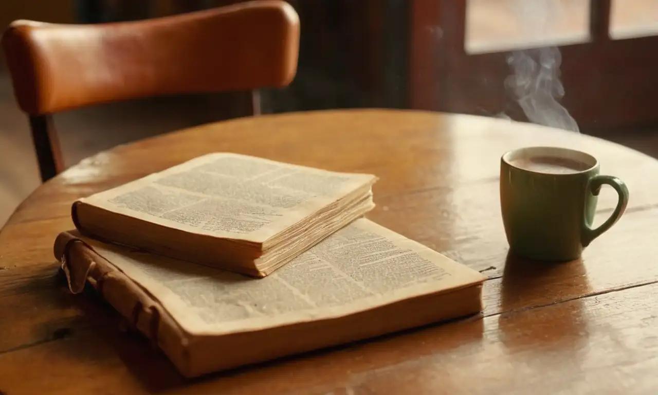 Un café acogedor y realista, lleno de detalles sutiles