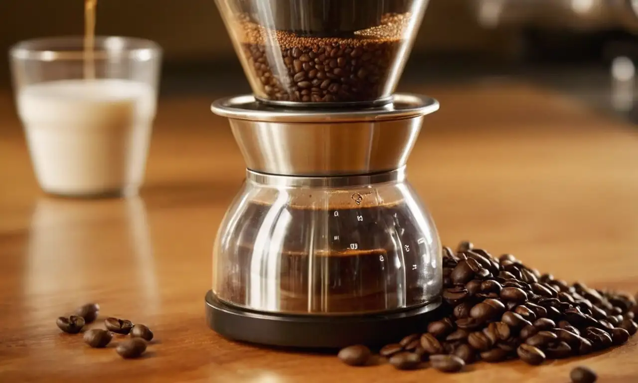 Un espresso perfecto se prepara en una reluciente máquina