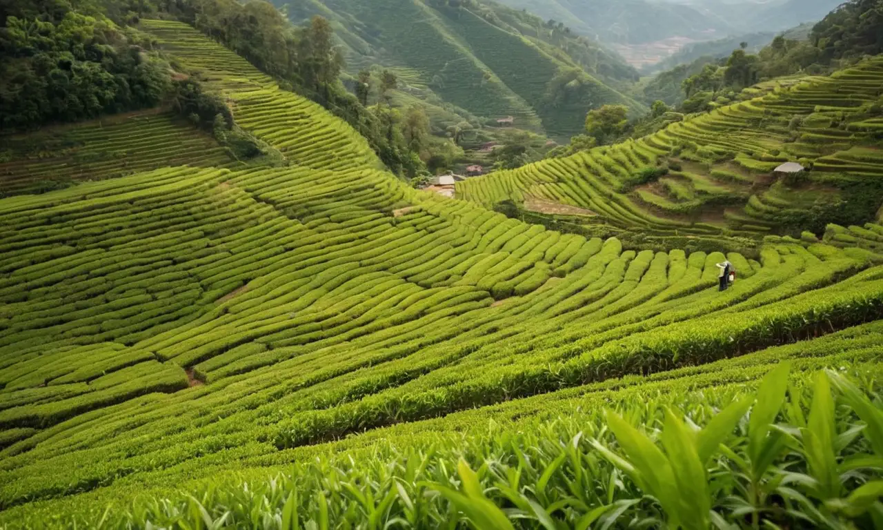La belleza serena de la cosecha de té en Taiwán