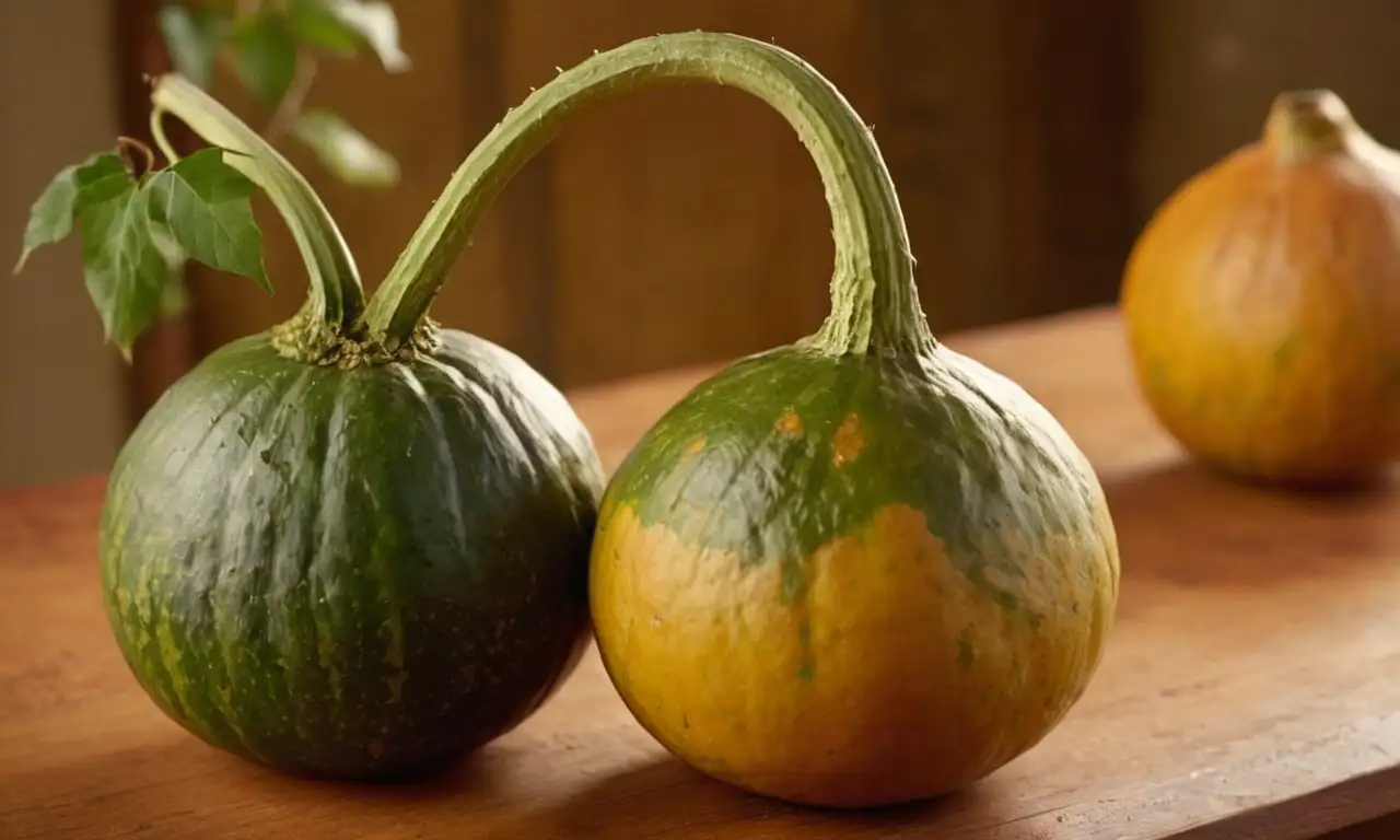 Mate caliente en una calabaza, sostenido por una mano, sobre una mesa de madera