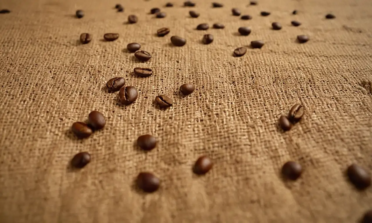 Una escena realista de una tostaduría de café
