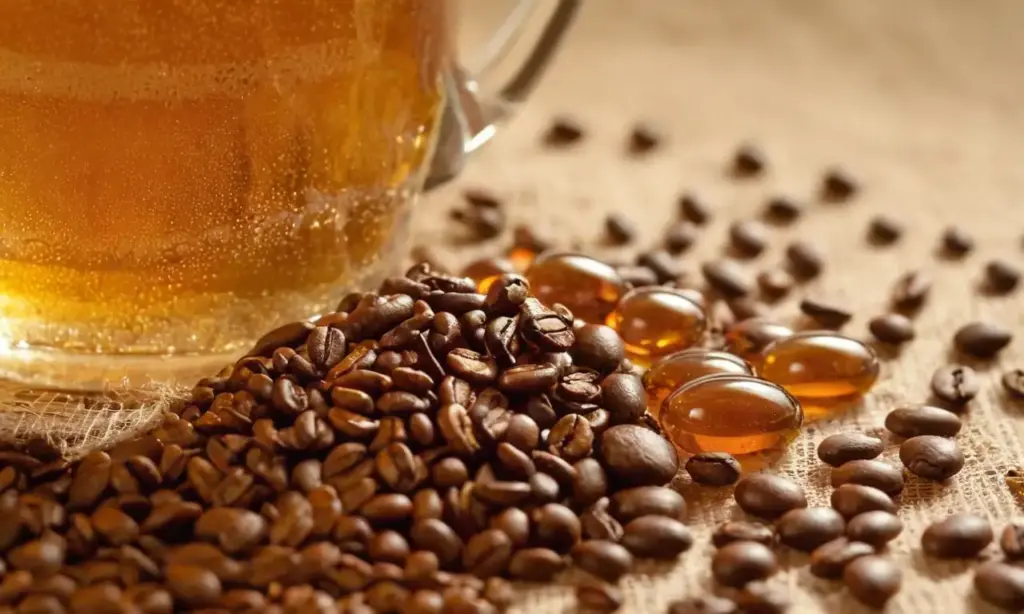 Cerveza ámbar oscura en vaso con detalles realistas