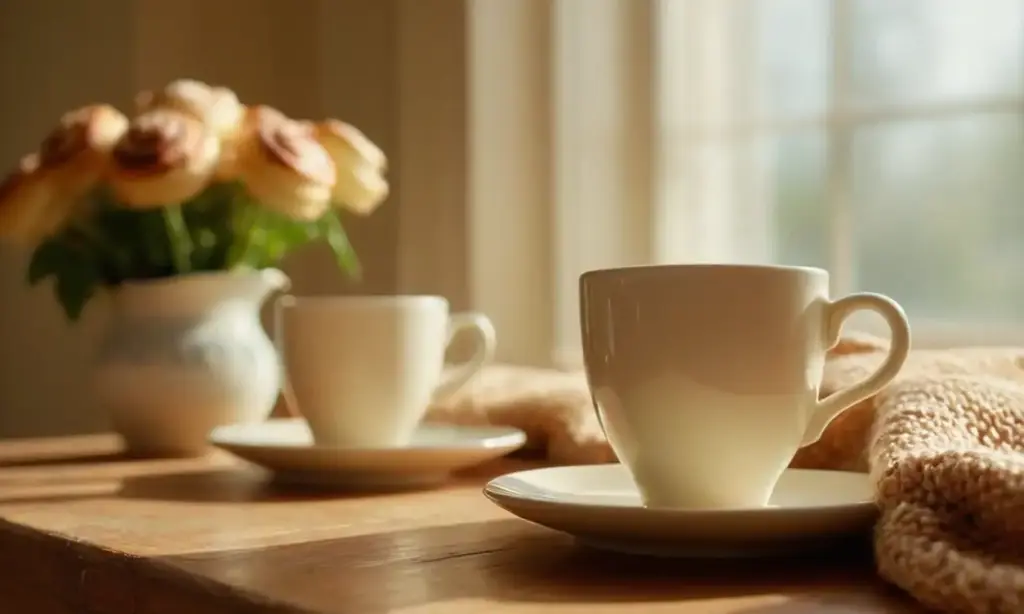 Escena acogedora de desayuno con detalles realistas