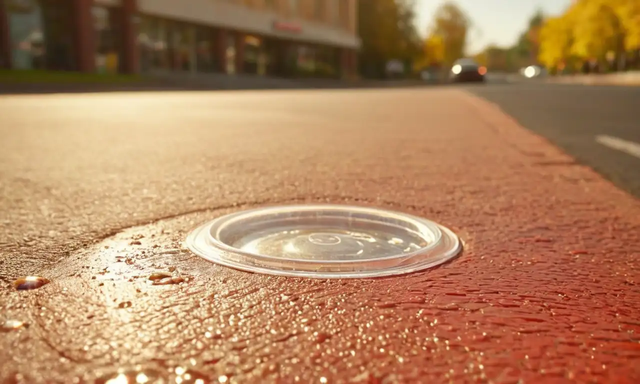 Escena realista de un auto en un drive-thru