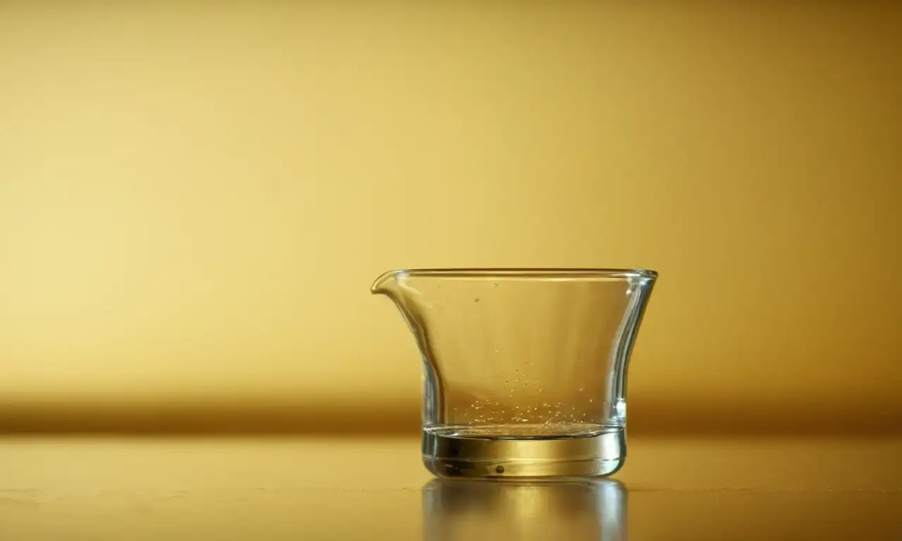 Vaso de precipitados realista con agua
