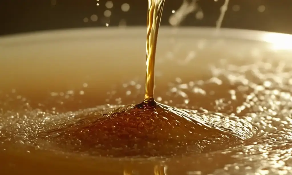 Café caliente llenando un vaso